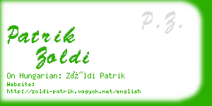 patrik zoldi business card
